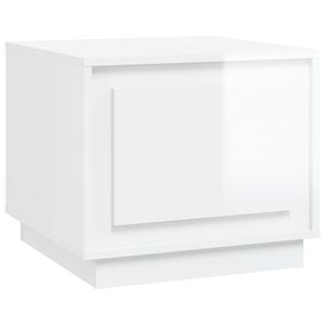 vidaXL Coffee Table High Gloss White 51x50x44 cm Engineered Wood