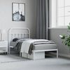 vidaXL Metal Bed Frame without Mattress with Headboard White 90x190cm