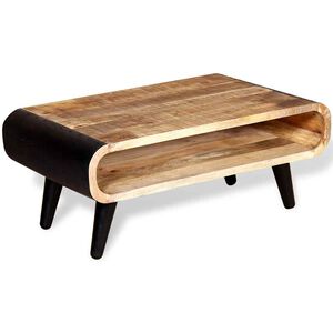 vidaXL Coffee Table | Brown and black | Solid rough mango wood and iron | Medium