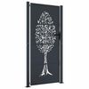 vidaXL Garden Gate Anthracite 100x175 cm Steel Tree Design
