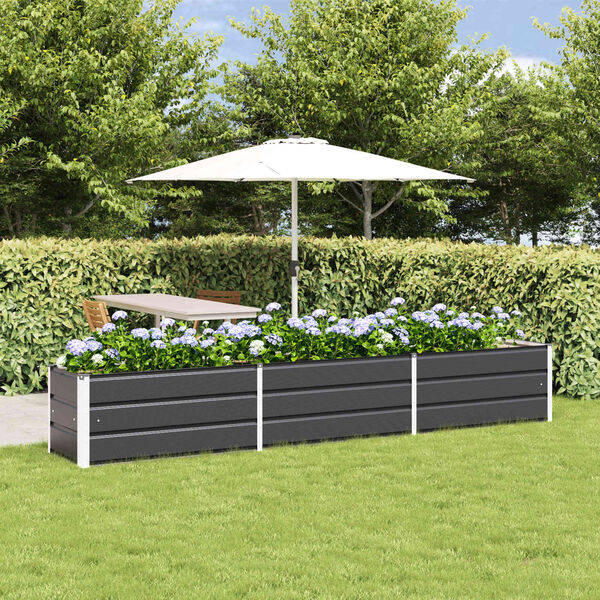 vidaXL Planter Anthracite 290 x 50 x 45 cm Galvanised Steel