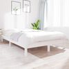 vidaXL Bed Frame without Mattress White Solid Wood Pine King Size