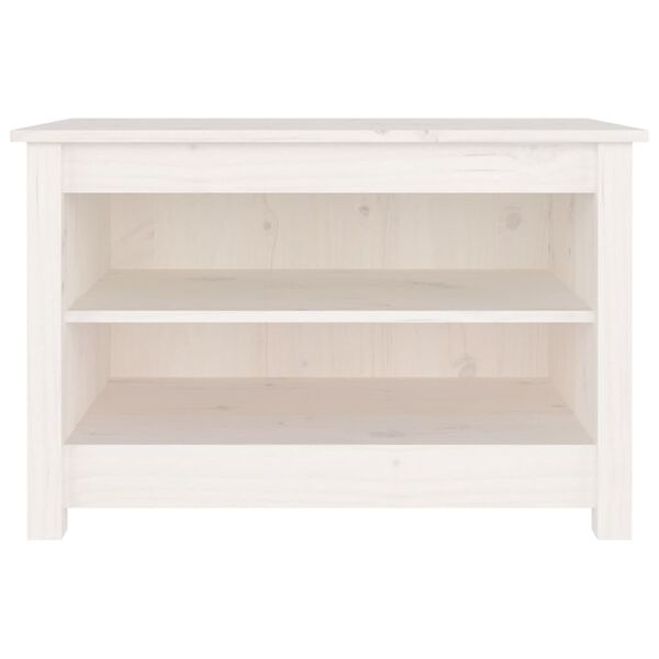 vidaXL Shoe Bench White 70x38x45.5 cm Solid Wood Pine