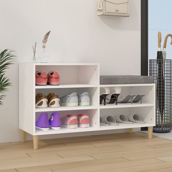 vidaXL Shoe Cabinet White 102x36x60 cm Engineered Wood