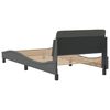 vidaXL Bed Frame "Dover" Dark Grey 107x203 cm King Single Fabric