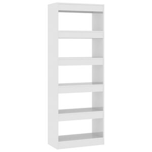vidaXL Book Cabinet | High gloss white | Engineered wood | Large | Book Cabinet
