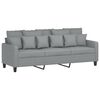 vidaXL 4 Piece Sofa Set with Pillows Light Grey Fabric