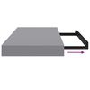 vidaXL Floating Wall Shelf Grey 50x23x3.8 cm MDF