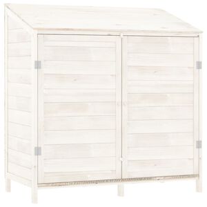 vidaXL Garden Shed | White | Solid fir wood | Small | Garden Shed | Rectangular