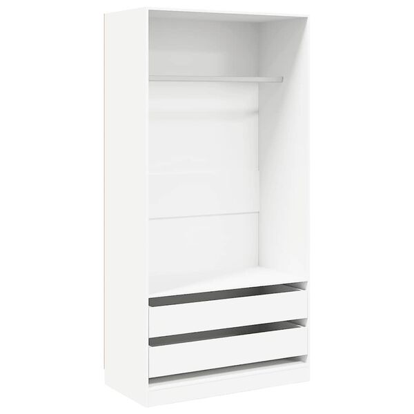 vidaXL Wardrobe White 100x50x200 cm Engineered Wood