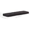 vidaXL Pallet Floor Cushion Cotton 120x40x7 cm Black