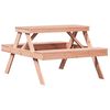 vidaXL Picnic Table 105x134x75 cm Solid Wood Douglas