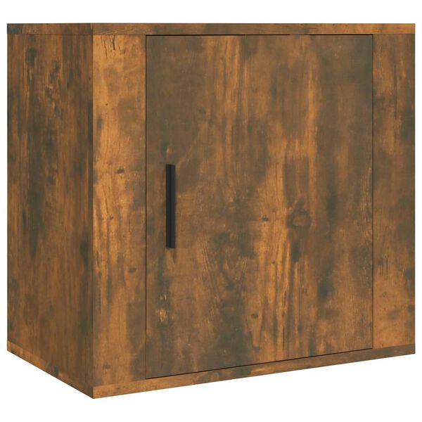 vidaXL Wall-mounted Bedside Cabinet Smoked Oak 50x30x47 cm
