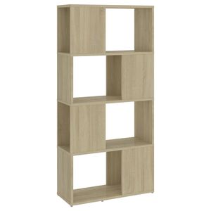 vidaXL Book Cabinet Room Divider | Sonoma oak | Engineered wood | Medium