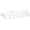 vidaXL Dog Kennel Silver 28 m² Steel