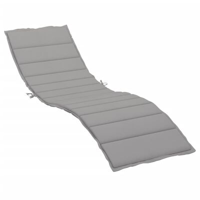vidaXL Sun Lounger Cushion Grey 200x60x3cm Oxford Fabric