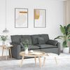 vidaXL Modular Sofa with Cushions Dark Grey