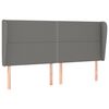 vidaXL Headboard with Ears Dark Grey 163 cm Fabric