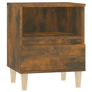 vidaXL Bedside Cabinet Smoked Oak 40x35x50 cm