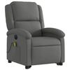 vidaXL Electric Stand up Massage Recliner Chair Dark Grey Fabric