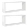vidaXL Wall Cube Shelf 2 pcs High Gloss White 60x15x23 cm Engineered Wood