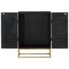 vidaXL Sideboard Black 55x34x75 cm Solid Wood Mango and Iron
