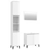 vidaXL 3 Piece Bathroom Furniture Set High Gloss White Engineered Wood