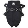 vidaXL Dog Coat with Harness Black S Fleece and Polyester