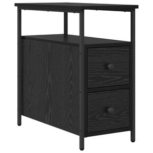 vidaXL Bedside Cabinet Black oak 30 x 60 x 60 cm Engineered wood