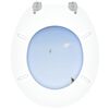 vidaXL Soft-Close Toilet Seat Blue 44 x 38 cm MDF board