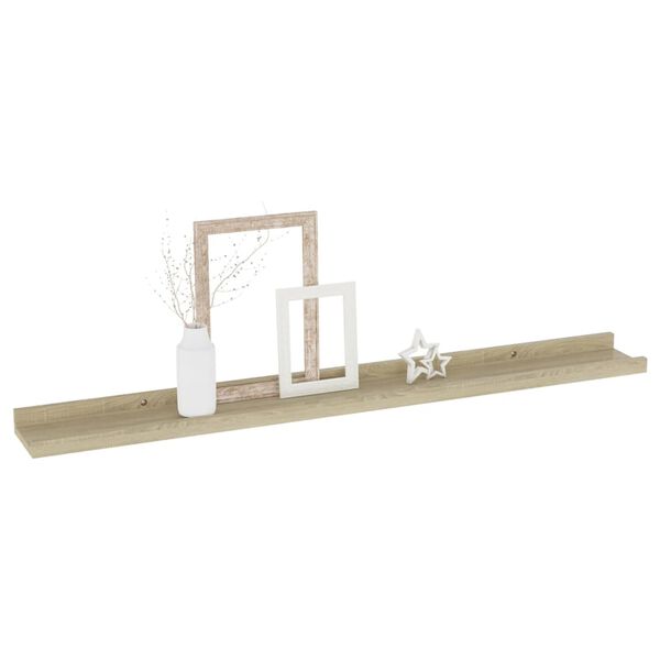 vidaXL Wall Shelves 2 pcs Sonoma Oak 80x9x3 cm