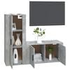 vidaXL 2 Piece TV Cabinet Set Concrete Grey Engineered Wood
