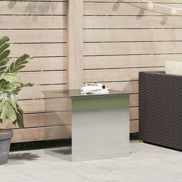 vidaXL Outdoor Storage Box Silver 55 x 50.5 x 50 cm Steel
