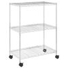 vidaXL 3-Tier Storage Rack with Wheels 60x35x81 cm Chrome 150 kg