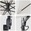 vidaXL Garden Parasol Beige and Black 248.5 x 247.5 x 160 cm