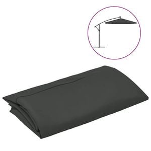 vidaXL Replacement Fabric for Cantilever Umbrella Anthracite 300 cm