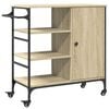 vidaXL Kitchen Trolley Sonoma Oak 87,5x38,5x84,5 cm Engineered Wood