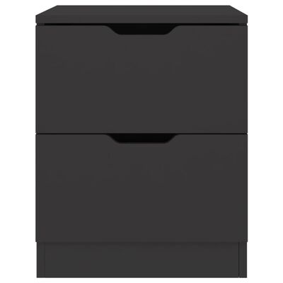 vidaXL Bedside Cabinet Black 40x40x50 cm Engineered Wood