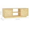 vidaXL TV Cabinet 110x30x40 cm Solid Pinewood