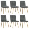 vidaXL Dining Chairs 6 pcs Dark Grey Fabric