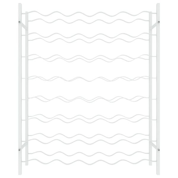 vidaXL Wine Rack for 48 Bottles White Metal