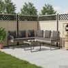 vidaXL Garden sofa set with Cushion 2 pcs Grey Steel