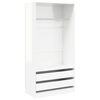 vidaXL Wardrobe High Gloss White 100x50x200 cm Engineered Wood