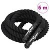 vidaXL Battle Rope Black 6 m 4,5 kg Polyester