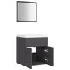 vidaXL Bathroom Furniture Set Grey Engineered Wood