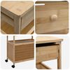 vidaXL Kitchen Trolley with Wheels Natural 59.5 x 36 x 82 cm Bamboo