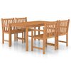 vidaXL Garden Dining Set | Warm Teak Brown | Solid Teak Wood | Medium | Durable