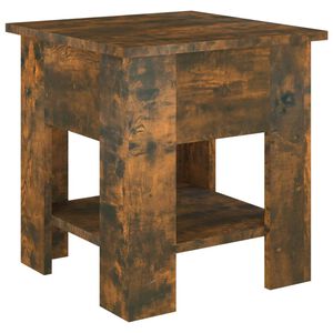 vidaXL Coffee Table Smoked Oak 40x40x42 cm Engineered wood