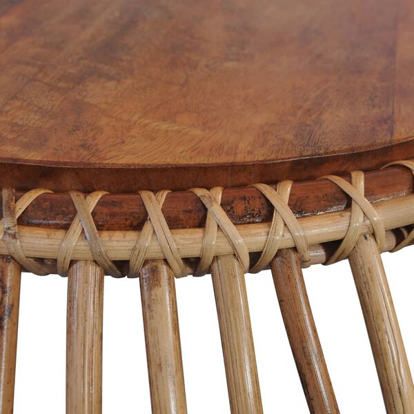 vidaXL Coffee Tables 2 pcs Natural Rattan