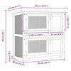 vidaXL Outdoor Rabbit Hutch Small Pet Cage 4 Door Wood